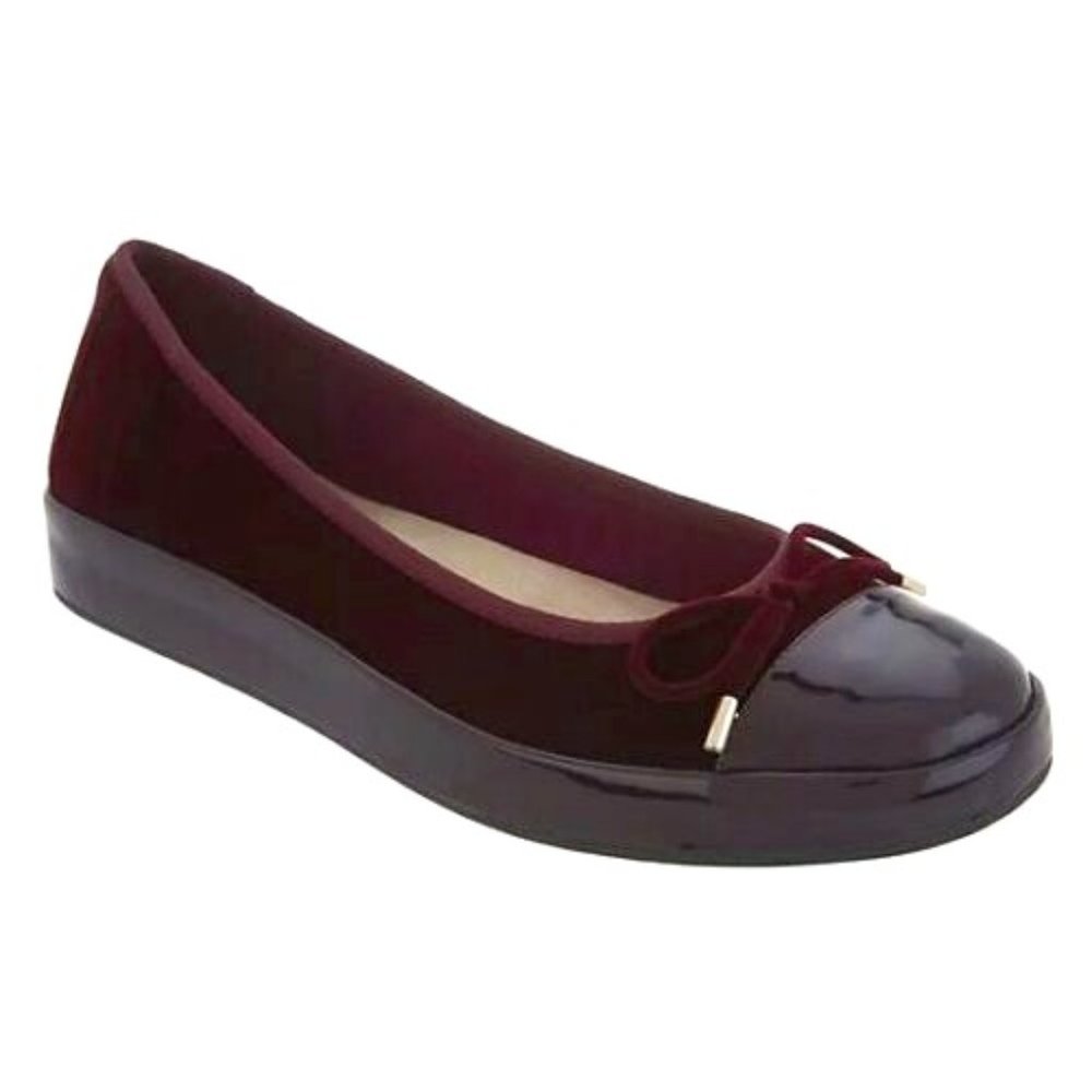 Isaac Mizrahi Live! Velvet & Patent Leather Slip-On Sneaker Flats 5.5M